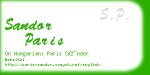 sandor paris business card